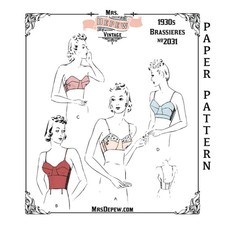 Vintage Sewing Pattern 1930s Long Line Strapless Bra 32 34 36 38 40 42 44