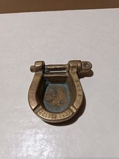 Vintage Portacenere Posacenere Nautico Pubblicitario in Ottone e Bronzo