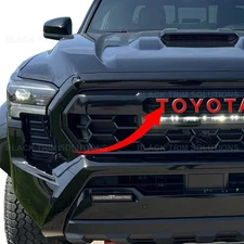 For 2024-2026 TRD PRO Toyota Tacoma RED Overlay DECALS Front Grill Emblem Vinyl