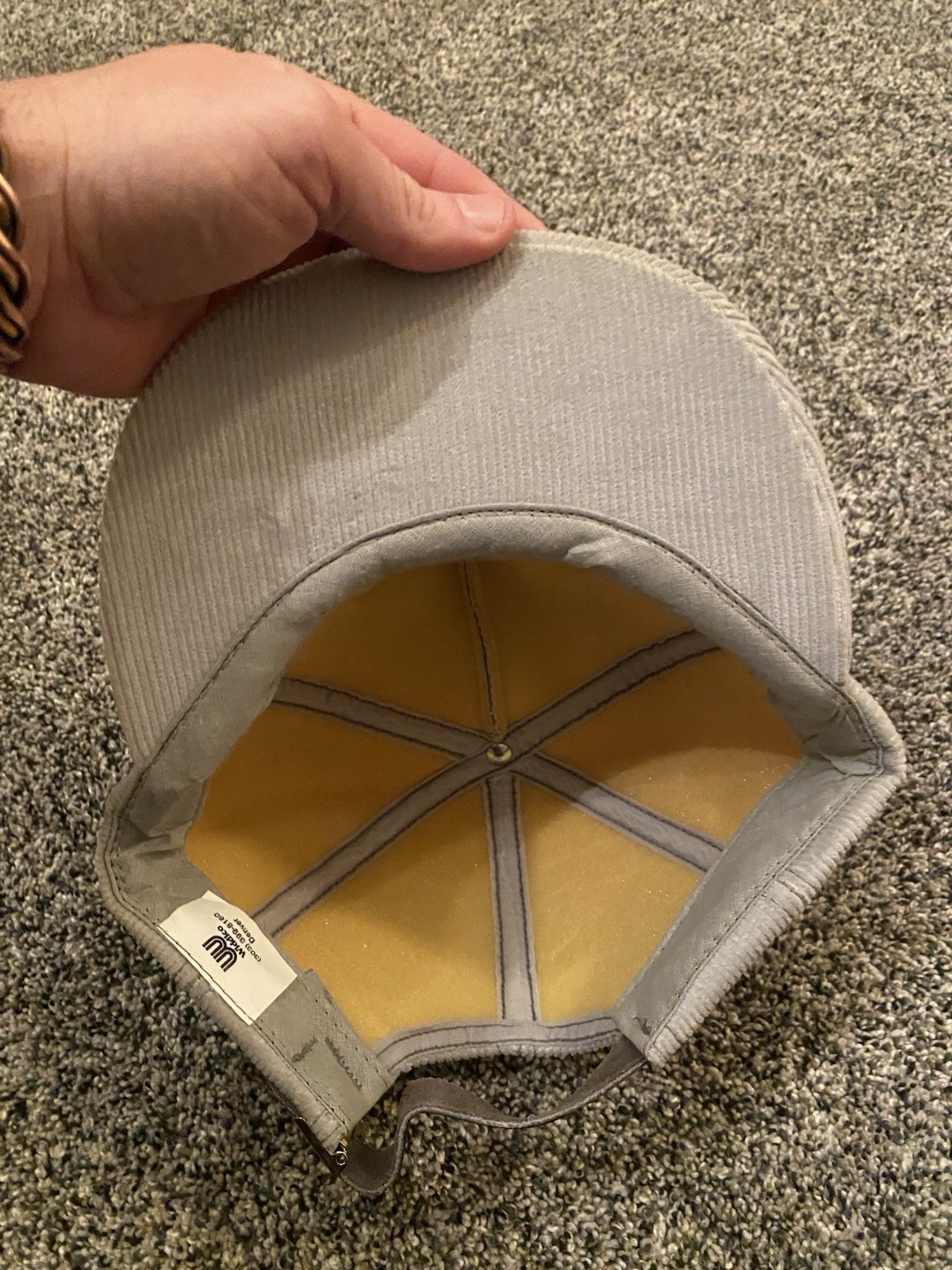 Vintage strapback Trucker Hat Cap Patch Corduroy … - image 5