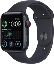 Watch SE 2022 Cell Midnight 44mm, Black Sil.Band, Très bon état - Reconditionné