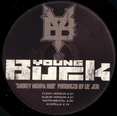 Young Buck Shorty Wanna Ride Vinyl Single 12inch NEAR MINT Interscope