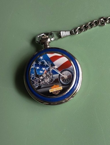 Franklin Mint 1969 "Easy Rider" Harley Davidson Ultimate Chopper Pocket Watch