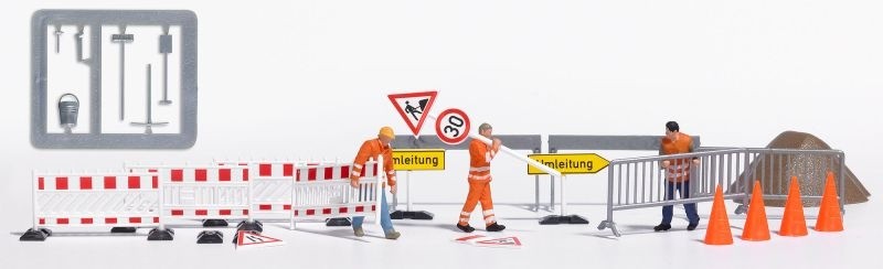 Busch 79900 Action Set: Absperrungen aufstellen, Spur H0