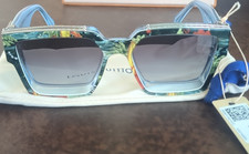 Louis Vuitton 1.1 Millionaires Square Blue Acetate Sunglasses blue gradient lens