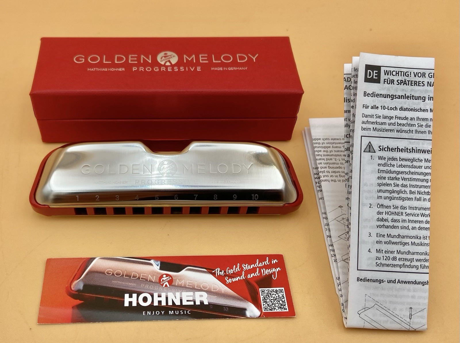Hohner Golden Melody Progressive Harmonica Eb (E Flat) -New Open Box