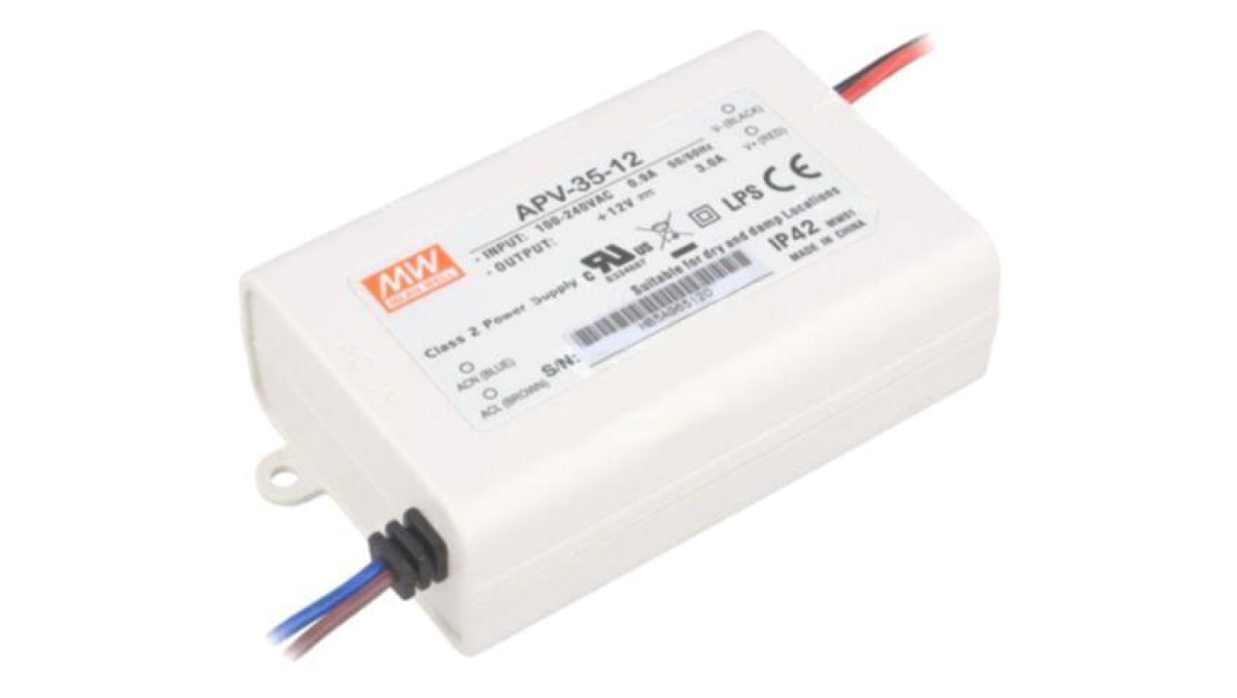 Switching Power Supply, LED, 36W, 12VDC, 3A, 90264VAC APV-35-12