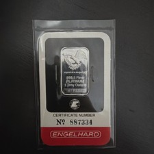 ENGELHARD AMERICAN PLATINUM 1 OZ EAGLE 999.5 SEALED BAR COA IN ASSAY CARD 2750.00 per troy oz