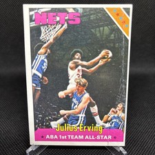 1975-76 Topps Julius Erving 1st Team All-Star Base Basketball Card #300
