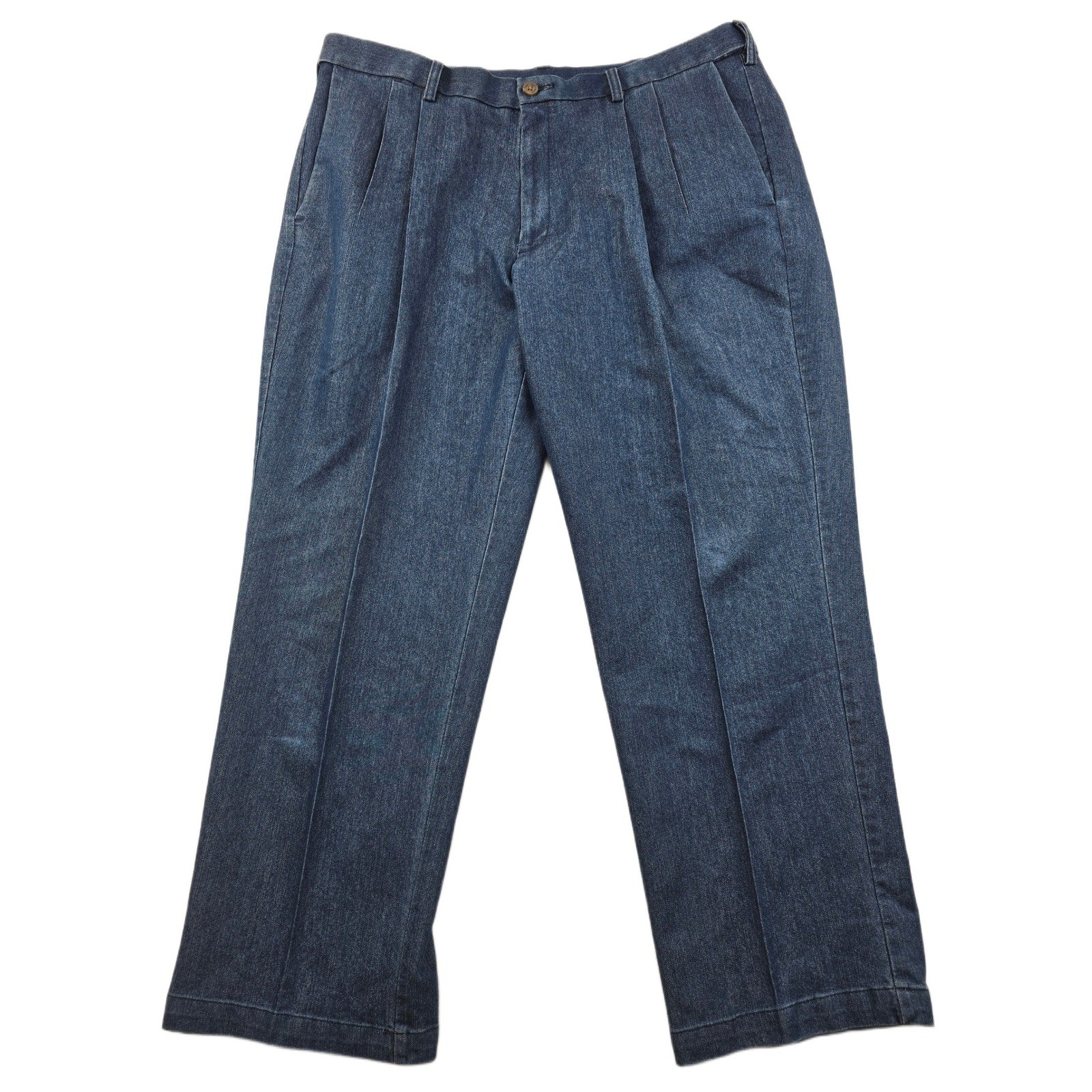 S 40x30 Blue Cotton Blend Pleated Premium Stretch