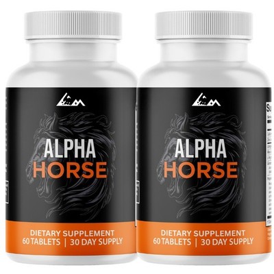 Alpha Horse Male Performance Support Maximum Strength Supplement - 2 Bottles
