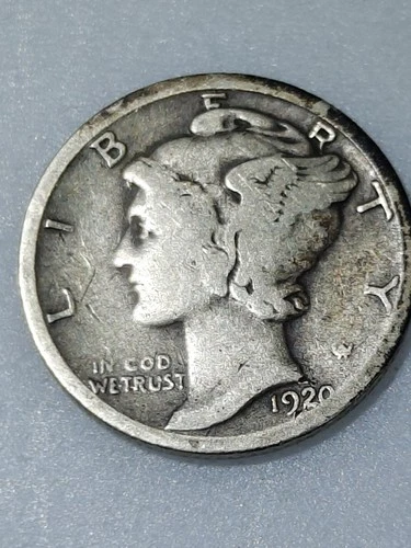 1920 D Mercury Dime - Fine to Very Fine Condition