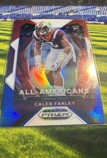 2021 Panini Prizm Draft Picks - All-American Caleb Farley #198 Red White & Blue