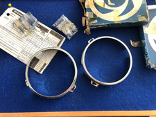 Triumph Stag Dolomite etc. Chrome Headlight Bezel Rims Genuine BL NOS 511598