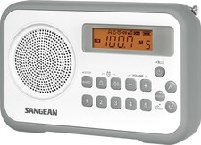 PR-D18GR AM/FM/Portable Digital Radio with Protective Bumper (White/Gray)