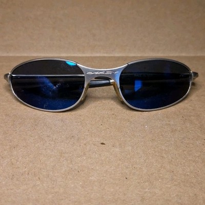 90s OAKLEY 初代 A WIRE y2k vintage サングラス VTG Y2K Oakley A Wire Silver Ice Iridium Blue Lenses Sunglasses