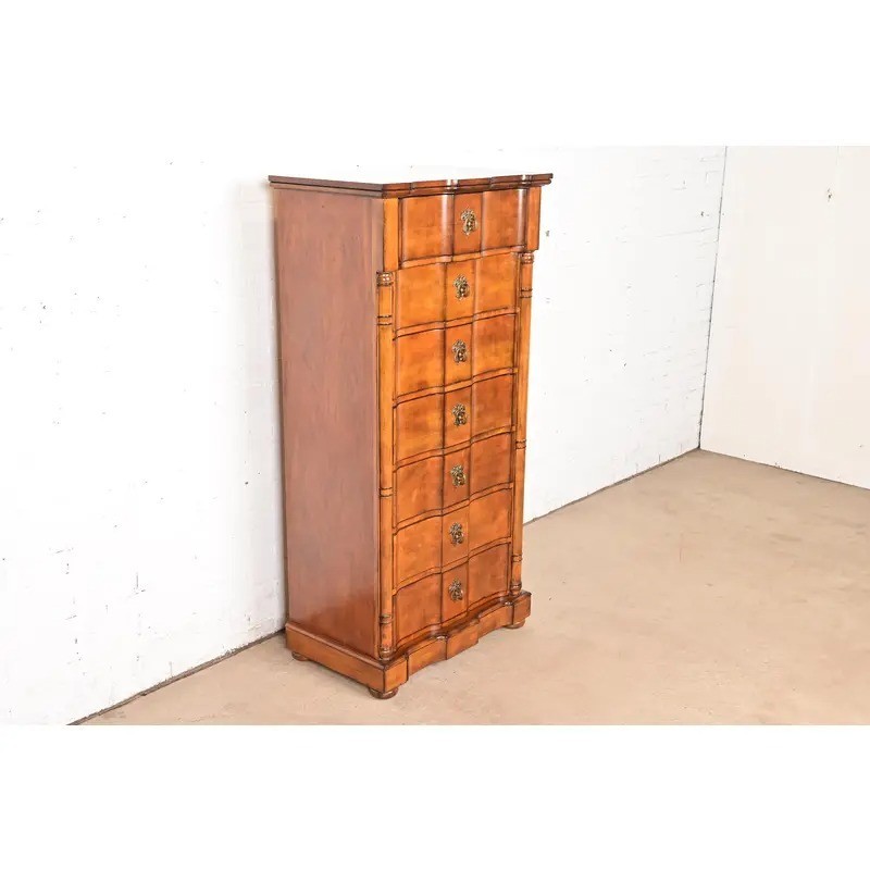 Drexel Heritage French Empire Carved Fruitwood Lingerie Chest or Semainier