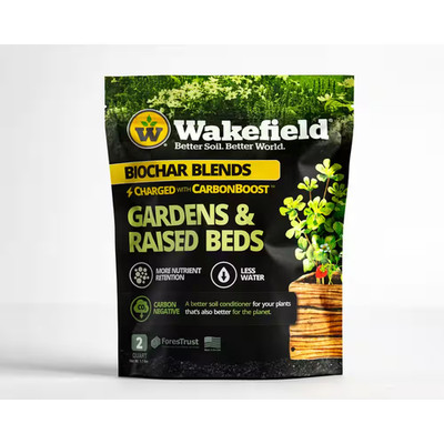 Biochar Blend with Carbonboost for Gardens and Raised Beds, Soil Amendment-2 Qt.