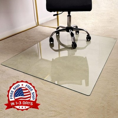 Tapete de vidrio templado para silla de 36'' x 46'' Protector de piso resistente