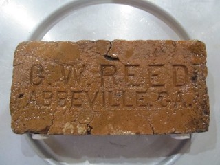 ABBEVILLE GA(WILCOX CO)STAMPED BRICK(G.W.REED)PRE 1900
