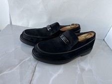 Hush Puppies 16080 Men Slip On Loafers Gore Shoes Black Suede Leather Sz 9