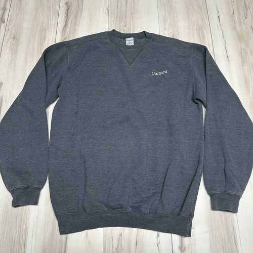 Carhartt K124 Sweatshirt Herren Large Tall Grau Crewneck Pullover