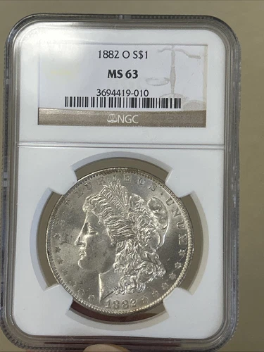 1882 O Morgan Silver Dollar NGC MS-63