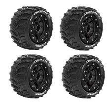 4 Louise Mt-cyclone Traxxas Maxx Belted Tires Bead-lock 2.8 Rims 12 Offset 17mm