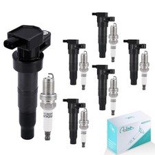 6PCS Ignition Coil Pack Spark Plugs 3.3L 3.8L V6 Hyundai UF546AU