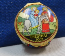 HALCYON DAYS 2003 CHRISTMAS TRINKET BOX JESUS FLEEING TO EGYPT