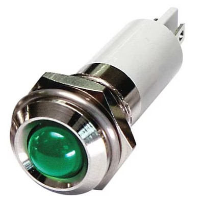 Round Indicator Light, Green, 120Vac, Standards: Rohs, 24M117