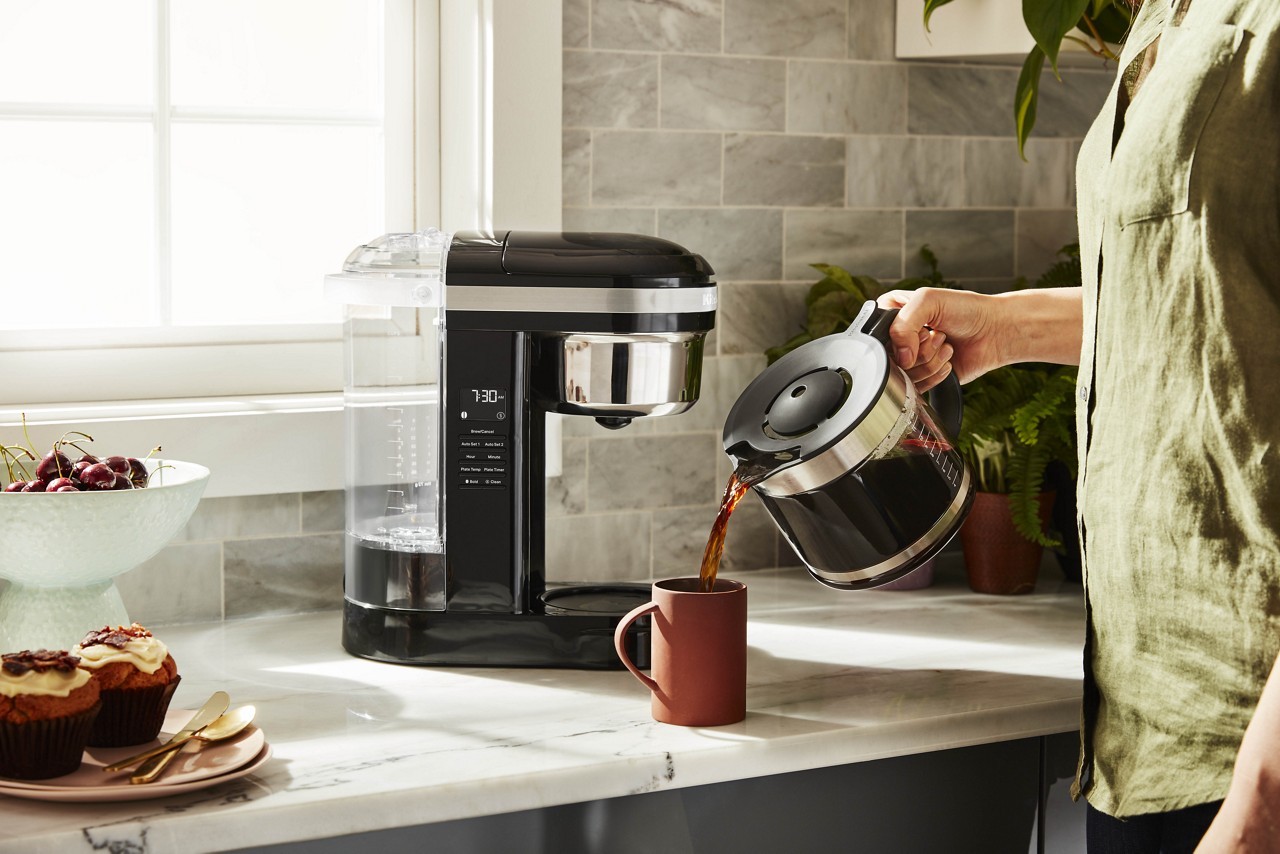 KitchenAid 12 Cup Drip Coffee Maker with Spiral Showerhead and Programmable