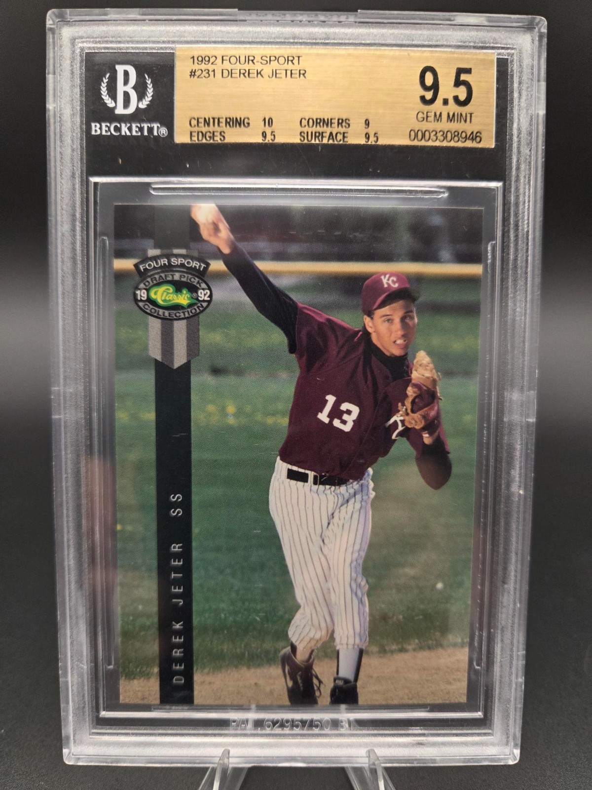 1992 Classic Four Sport #231 Derek Jeter HOF(2020)...BGS...9.5 GEM Mint