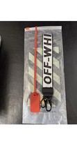 Off-White Black White Red Key Chain Logo Strap Red Tag Men Nylon Metal Plastic