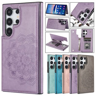 Totem Leather Card Phone Case For Samsung A90 A82 A73 A14 A53 A25 A33 A15 A13