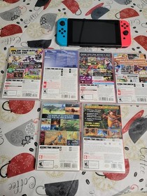 Nintendo Switch (HAC-001) Console Bundle + 6 games in boxes Mario, Zelda & More
