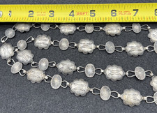 Navajo Concho Belt unmarked silver 32 in. long 43g Stamped stars  other designs