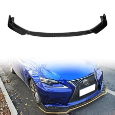Front Bumper Lip Spoiler, Compatible with Lexus is F Sport Only, Plastic Black