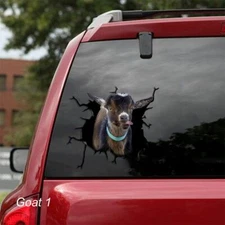 LARGE-SIZED CAR DECALS - GOAT - 3 CHOICES
