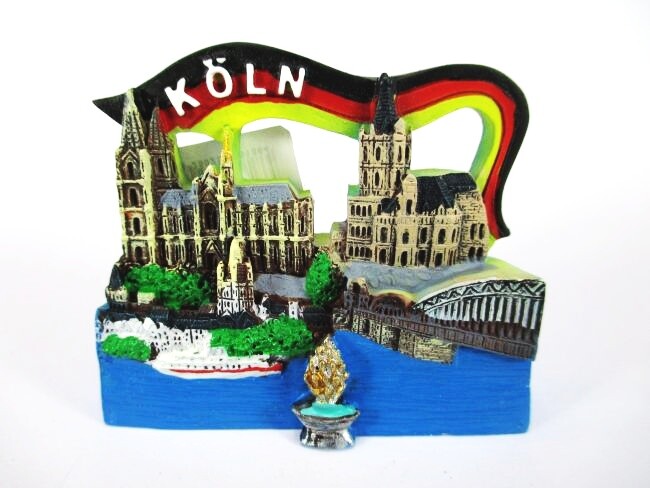 Cologne Cathedral Cologne Rhine 3D Poly Fridge Magnet Heart Souvenir Germany ...