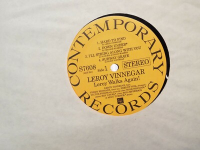 Leroy Vinnegar Quintet Leroy Walks Again!! Contemporary Records LP