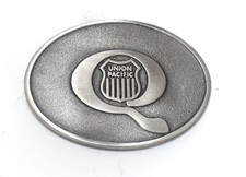 Union Pacific "Q" Pewter Belt Buckle Belt Buckle w Mission Statement