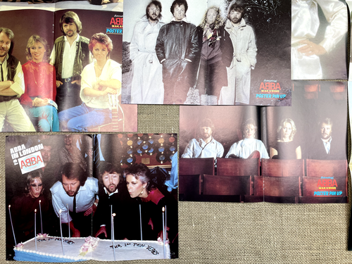 VINTAGE ABBA INTERNATIONAL MAGAZIN POSTER ERINNERUNGSSTÜCKE SAMMLERSTÜCK JOB SET - Bild 5 von 5