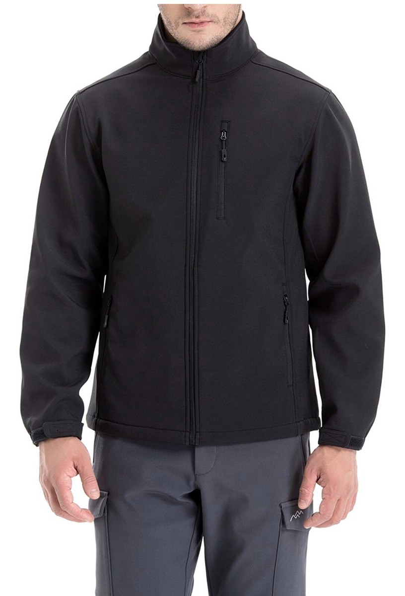 Trailside Men's Windproff Softshell Zip Front Fleece Lined Jacket