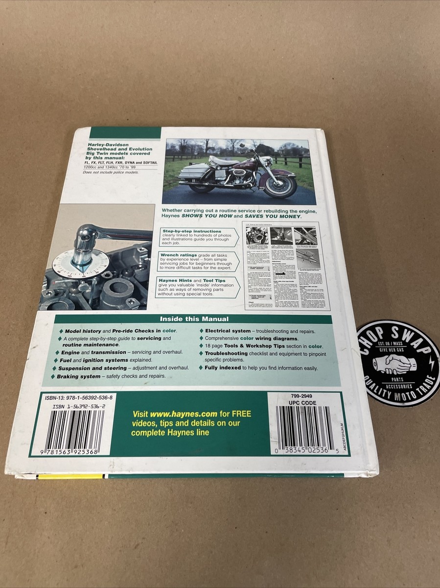 Harley-Davidson Shovelhead & EVO Big Twin Repair Manual, Haynes