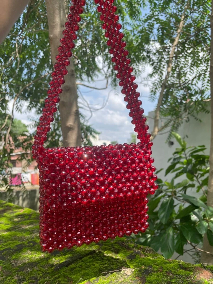 Beaded handle bag cheap