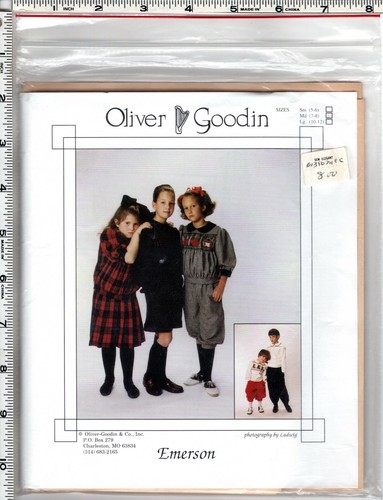 "Emerson" ©1990 Oliver Goodin Pattern Child's S(5-6) M(7-8) L(10-12) Smocking FF - Picture 8 of 9