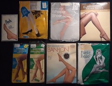 Vintage 1960's To 1980's Sheer Pantyhose And Stockings Lot Of 8 Sealed Packages 