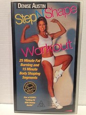 DENISE AUSTIN ~ STEP N' SHAPE WORKOUT ~ AS NEW VHS VIDEO