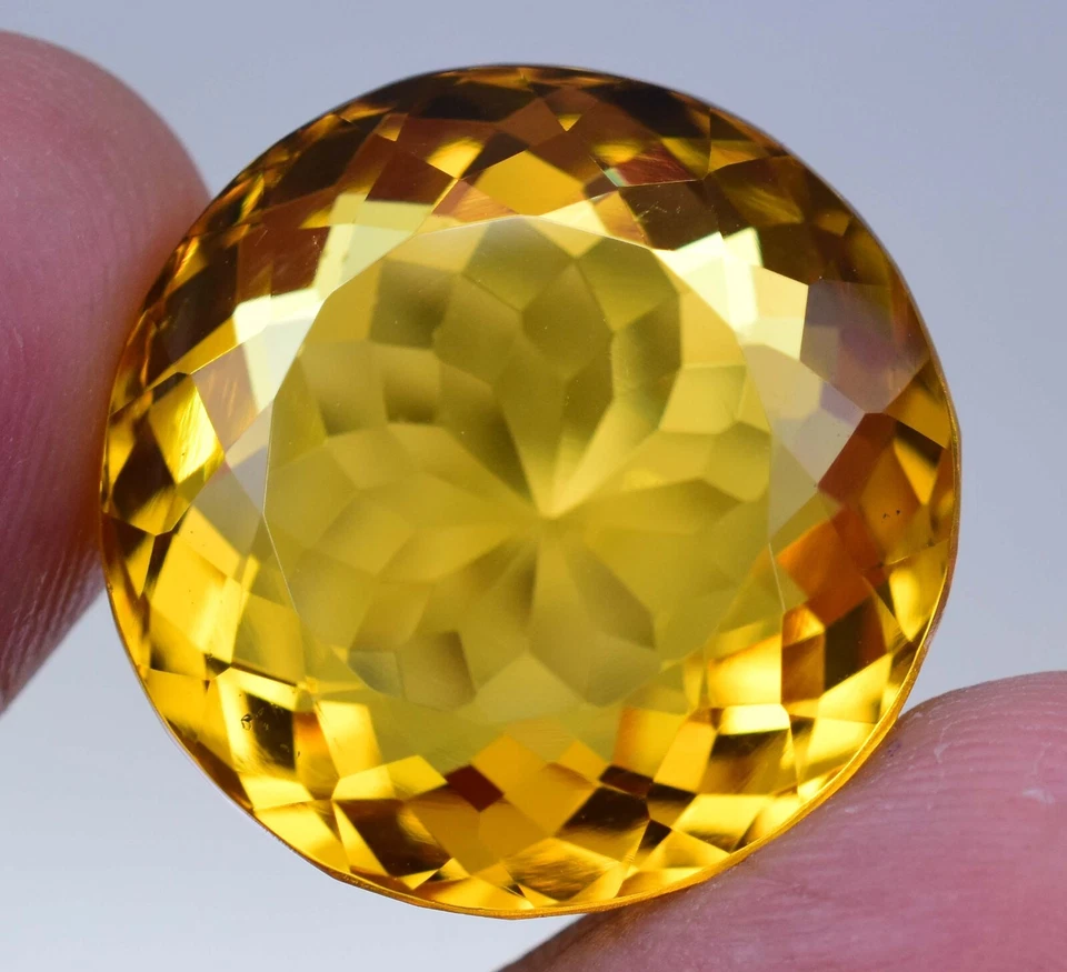 44.30 Ct Flawless Natural Mexico Yellow Opal Certified Round Cut Loose Gemstone - Image 3 of 4
